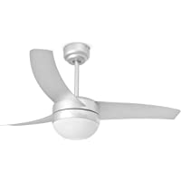 Faro Barcelona 33416 - EASY Ventilador de techo con luz- 15W- acerp. 3 palas de abs y difusor de cristal opal- color…